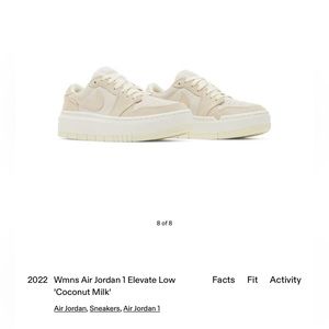 NWT Goat Verified Women’s Air Jordan 1 Elevate Low ‘Coconut Milk’